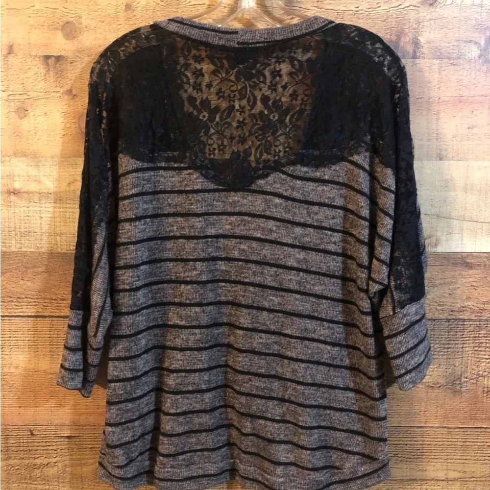 Living Doll lace striped cardigan - Picture 5 of 5